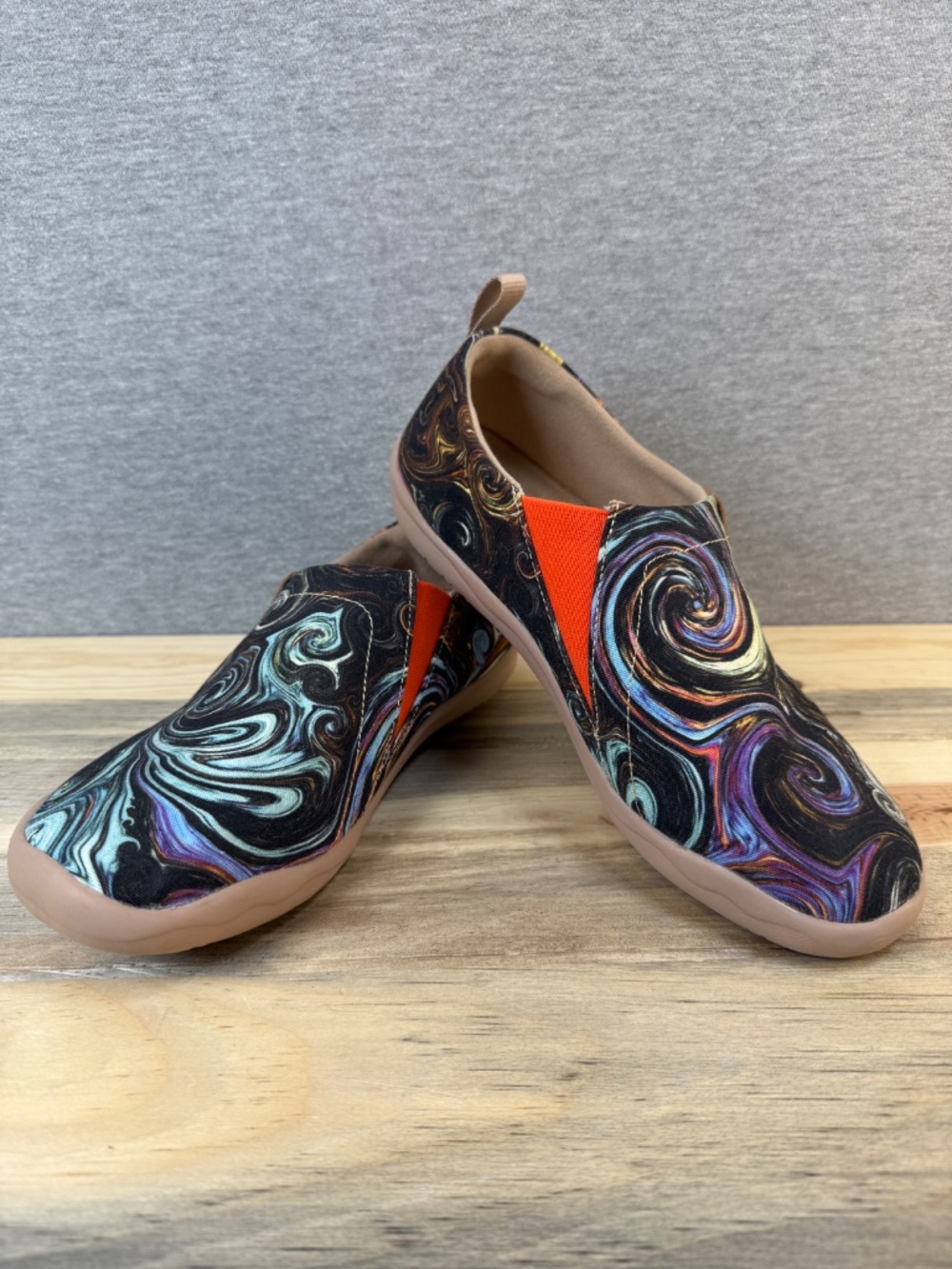 UIN Toledo Starry Night Slip On Sneakers Women's Size 7.5 Artsy Art Teacher Cool - Picture 9 of 16